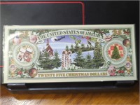 25 Christmas dollars banknote