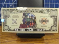 The Iron horse million Dollar Bank note