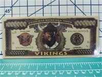 Vikings Federal reserve note million-dollar