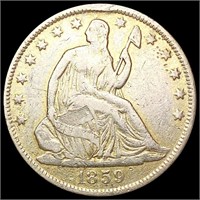 1859-O Seated Liberty Half Dollar NICELY