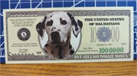 Dalmatian $1 million doggy bones banknote