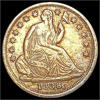 1838 Seated Liberty Half Dime CLOSELY