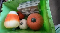 Plastic Container Of Pumpkin's w/ 3 Gift Box's
