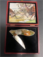 Deer knife in display box