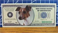 Greyhound $1 million doggy bones banknote
