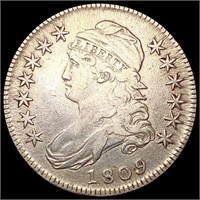1809 Capped Bust Half Dollar CLOSELY UNCIRCULATED