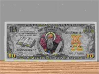 Ten commandments banknote