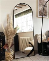 Black Floor Mirror with Stand  18x58