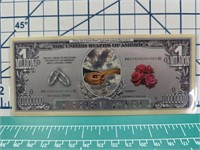 I the Red million dollar banknote