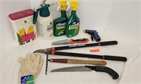 Gardening Supplies. Weed killer, hedge trimmers,