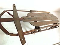 Old Wood Sled with Runners. Sturdy. Champion Sled