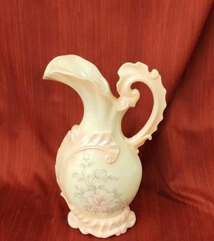 Vintage ceramic pitcher. 19" tall.