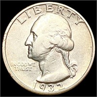 1932-D Washington Silver Quarter NEARLY