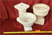 Ceramic flower pots and stand