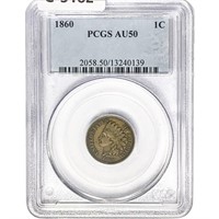 1860 Indian Head Cent PCGS AU50