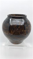 Brown Glazed Art Pottery Vase