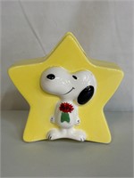 Vintage Schulz Snoopy Hero Star Planter/Vase