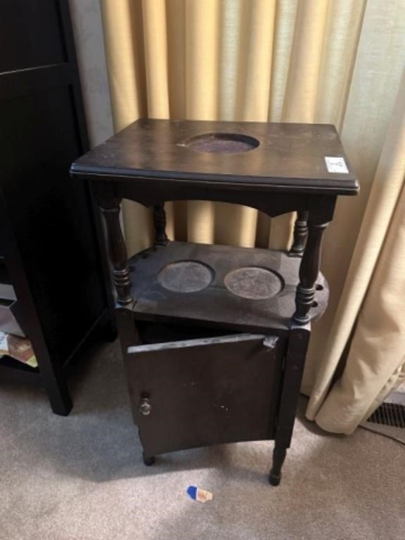Antique Wood Smoke Stand