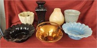 Assorted flower pots and candle holders