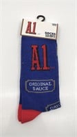 New A1 Steak Sauce Crew Socks Mens Shoe Sz 6-12