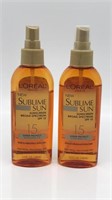 2 New Loreal Sublime Sun Sunscreen Oil Spf15