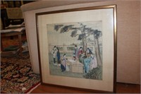 Chinese Framed Watercolor Painting