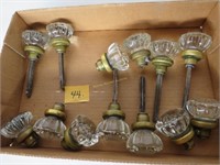 6 pairs of glass doorknobs