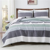 Sage Green King Quilt Set  3pc  106x96