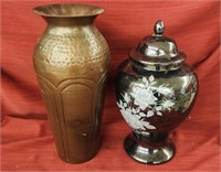 2 vases, measure 15 in h and 16 in h