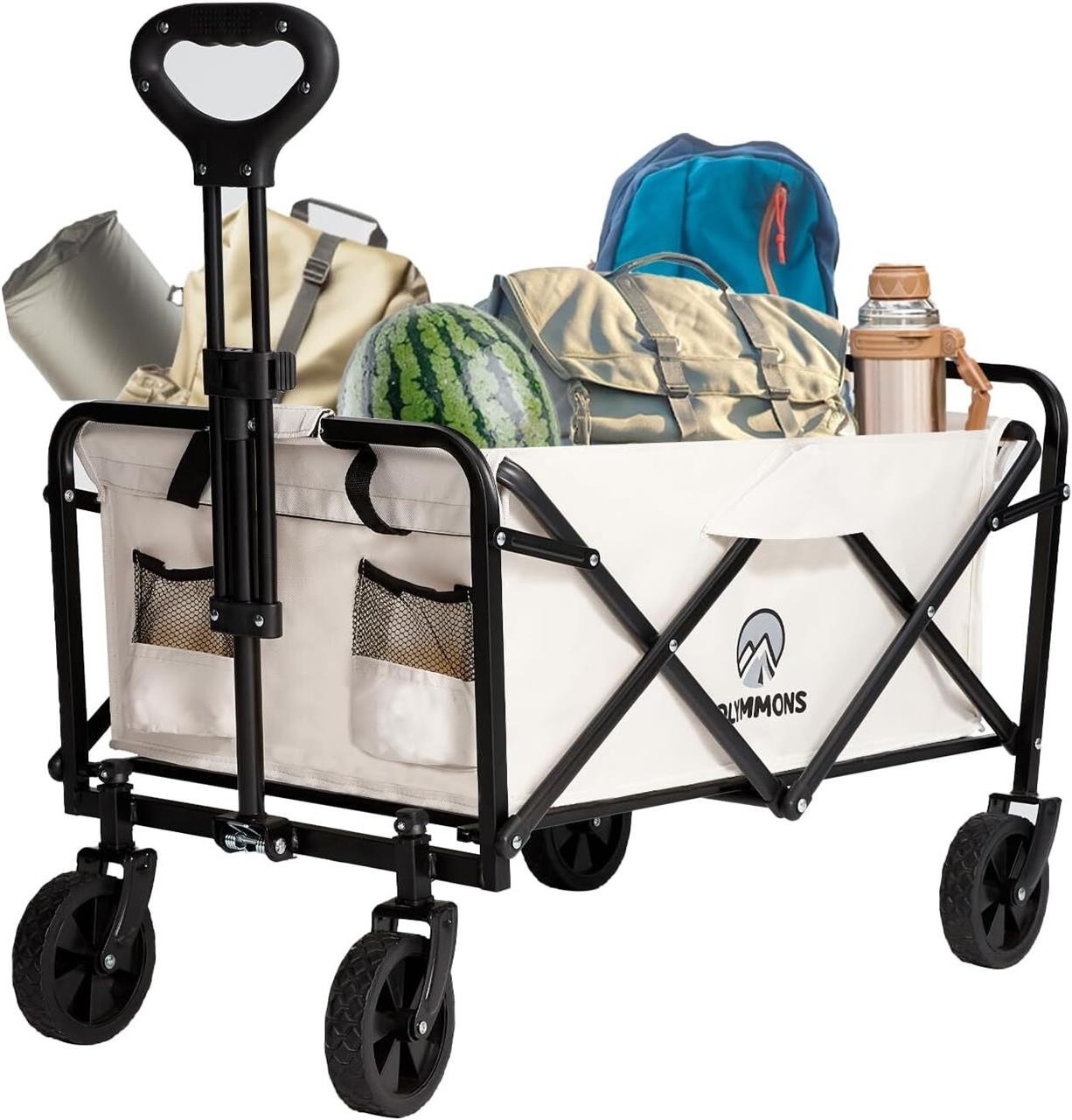 Foldable Wagon Cart  260lbs Capacity  Beige
