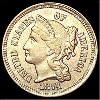 1874 Nickel Three Cent UNCIRCULATED