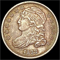 1833 Capped Bust Dime NEARLY UNCIRCULATED