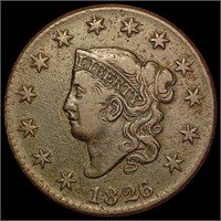 1826 / 5 Coronet Head Large Cent LIGHTLY