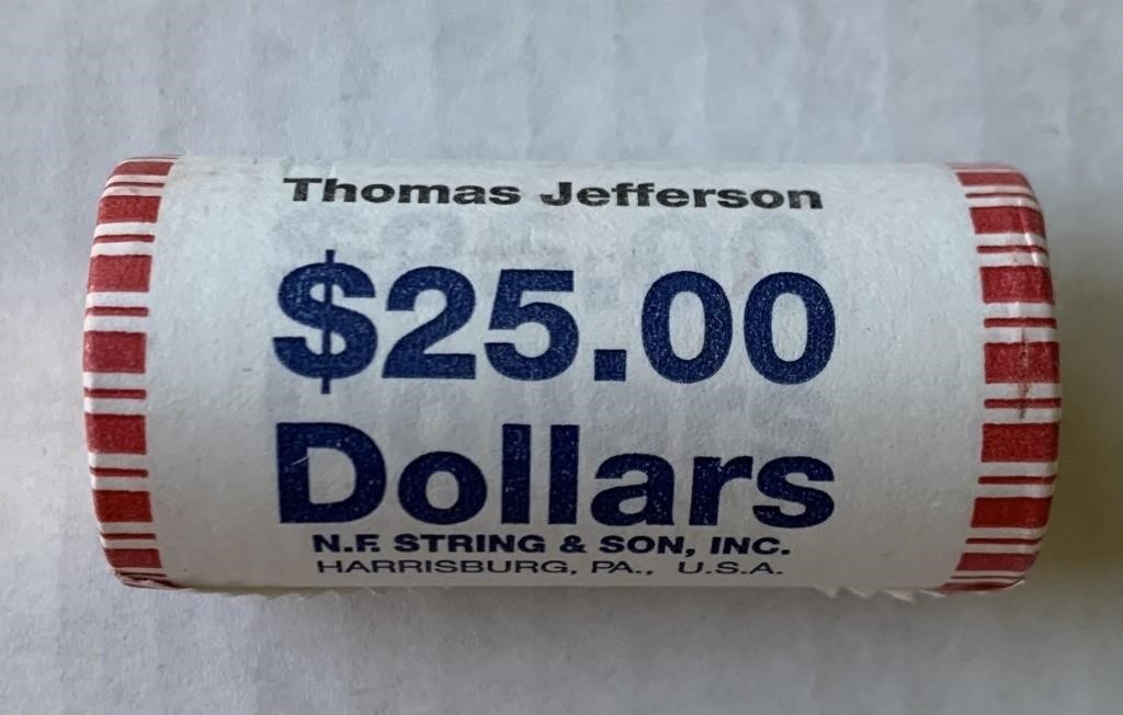 2007 US Jefferson Dollar Coin Roll