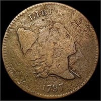 1797 1 Above 1 Liberty Cap Half Cent NICELY