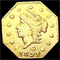 1871-G BG-767 Octagonal California Gold Quarter