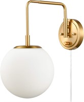 Wall Sconce  Brass  On/Off  14.4in