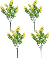 4-PK MSUIINT Artificial Lemon Branches
