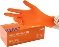 LANON 8mil Orange Disposable Nitrile Gloves 100PCS