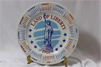 A Land of Liberty 1981 Calendar Plate