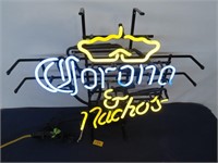 neon Corona & Nachos sign, works, heavy,