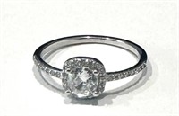STELLAR DECO CZ SOLITAIRE STERLING RING