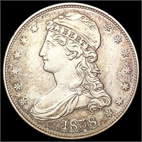1838 Reeded Edge Capped Bust Half Dollar CLOSELY