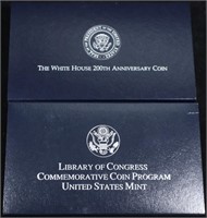 WHITE HOUSE & LIBRARY OF CONGRESS SILV DOLLAR SETS