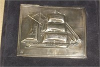 Michalas Sterling Ship Plaque