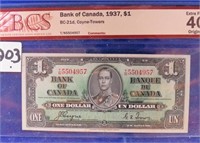 1937 $1 Canada EF 40