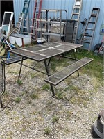 Metal picnic table
