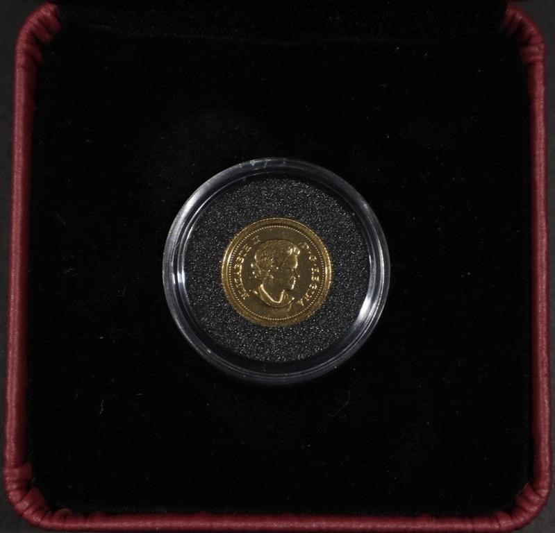 2012 1/25 OZ GOLD CANADIAN 1-CENT COIN