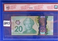2015 Canada $20 bill Extra Fine 40