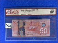 2012 Canada $50 bill Extra Fine 45